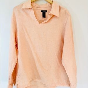 Linen Tunic - Claiborne - Salmon | Peach - Large